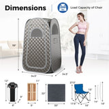 Sauna Room for Home Spa RelaxationSteam Generator Gray 09552087