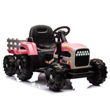 ZUN Ride on Tractor with Trailer,12V Battery Powered Electric Tractor Toy w/Remote Control,electric car 18115985