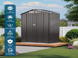 5X3 FT Metal Outdoor Storage Shed, Shed with Pitched RoofWaterproof, Lockable DoorCompact Metal W3213P309352