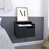 ZUN Busan Modern Floating Nightstand , End Table, Side Table Single-Drawer Design with Sleek Two-Tiered B200137842