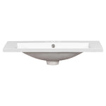 ZUN 30" Single Bathroom Basin Sink, Vanity Top Only, 3-Faucet Holes, Resin WF316527AAK