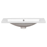 ZUN 30" Single Bathroom Basin Sink, Vanity Top Only, 3-Faucet Holes, Resin WF316527AAK