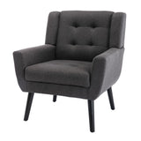 Modern Soft Linen Material Ergonomics Accent Chair Living Room Chair Bedroom Chair Home Chair With W67634085