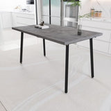 55.12-70.87"expandable modern kitchen dining table, rectangular MDF dining table for 4-6 people, 55673516