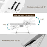 Professional Tattoo Bed Chair Massage Table with Storage Pocket and Towel Hook for Esthetician, 47558795