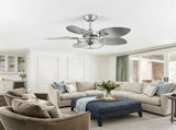 42" Ceiling Fan, Indoor Ceiling Fan With Light with Remote Control, Noiseless Reversible Motor, 6 W3775P464134