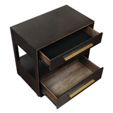 Smoked Peppercorn 2-drawer Nightstand B062P145477