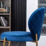 Amoa Contemporary Velvet Upholstery Dining Chair, Blue T2574P164604