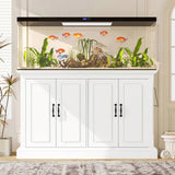 55-75 Gallon Fish Stand with Power Outlet, Aquarium Stand with 4 Cabinets, Heavy Duty Reptile 73718784