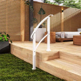 White Step Metal Handrails for Outdoor Steps Stair Railing 82216410
