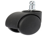Semi PU Leather Nylon Wheel 300lbs Round Stool Plating Five-Star Feet Technician Stool Black 78090679