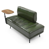 55"Inch Width Modern End of Bed Bench,Green Faux Leather Upholstered With side table, 360-degree W2677P196638