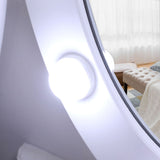 With Light Bulb Single Mirror 5 Drawer Dressing Table White 51281563
