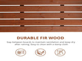 112*53*52cm 500lbs With Chain Double Wooden Swing Reddish Brown 65611589