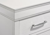 Modern Style 2-Drawer Nightstand made with Wood in White 733569236305