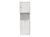 White melamine-faced particleboard, vertical grain, 40*40*180cm, 1 door bottom flip-down drawer 61346661