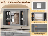 Bathroom Wall Cabinet with Mirror, Wall Mounted Medicine Cabinet with 5 Shelves, Mirrored Door Over N710P252503E