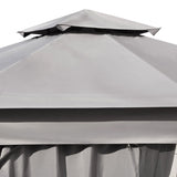 TREXM 10x12 Outdoor Gazebo Tent with Double Roofs, Patio Gazebo with Mosquito Netting and Privacy N715P261157E