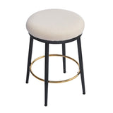 ZUN 24.75'' Modern Counter Stools Set of 2,White Counter Stools with iron Frame,Sponge N780P189729W