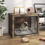 ZUN Dog Crate Furniture , Wooden Dog Crate with Double Doors, Dog Furniture, Indoor Dog Kennel, 89114511