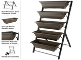 5 Tier Vertical Planter Raised Garden Beds, Brown 63561983