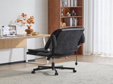 Criss Cross Legged Office Chair with Flip-Up Back Built-In Dynamic Airbag Lumbar Support, Wide Seat 00438855