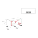 Hard Rock Wall Cabinet in Melamine with Open Storage, White B128P244996