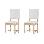 ZUN TOPMAX Vintage Traditional 2-Piece Upholstered Dining Chairs with Padded Backs, Natural N717P170411A