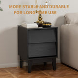 2 Set Nightstands Features Vintage-style and Bevel Design, Made of MDF, Mid Century Modern W578P192479