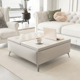 35 inch Wide Square storage benches Coffee Table with Lift Top Oversized Storage Ottoman in W1170P269768