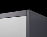 Gray Steel Large Capacity Lockable Wardrobe with Hanging Rod and Compartments for Bedroom, Living W1247P293800