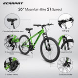 ZUN A2610 26 inch Mountain Bike 21 Speeds, Suspension Fork, Steel Frame Disc-Brake for Men Women Mens W709P172703