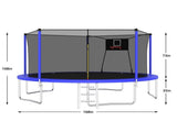 14FT Trampoline ,Sports Fitness Trampolines with Enclosure Net, Recreational Trampolines for Outdoor W1163120240