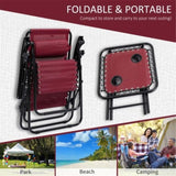 ZUN Folding Lounge Chairs / beach chair （Prohibited by WalMart） 38326107