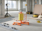 Floor or Stud Mounted Wire Spool Rack with Anti-Slip Metal Handle & Swivel Eyelet, for Electrical, 58527222
