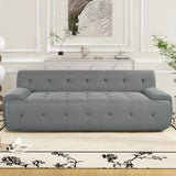 U_Style 86.2'' Modern Minimalist Style Tufted Design Upholstered Sofa, 3-Seat Modular Lounge Sofa N711P206619E