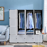 16 Cube Organizer Stackable Plastic Cube Storage Shelves Design Multifunctional Modular Closet 12112810