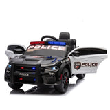 ZUN Licensed Dodge Charger,12v Kids ride on police car W/Parents Remote Control,anti-collision W1396112832