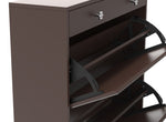 ZUN Mirror Shoe Cabinet with 2 Tier Drawers, Mirror Shoe Rack With 1 Drawer Storage, Mirror Shoe W760P206336