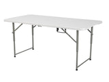 4ft Foldable Lift Patio Plastic Table White 36998812