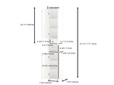 Bathroom Storage Cabinet,67.51" Tall Narrow Freestanding Cabinet Storage Tower with 2 Door for Small 97270717