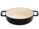 Cast iron 6QT cooking pot - Gradient Black Color - Includes two silicone gloves - Enamel pot 92886056