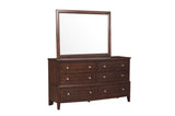 Transitional Style Bedroom Furniture 1pc Dresser of 6x Drawers Dark Cherry Finish Wooden Furniture B011134288