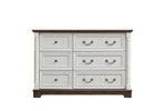 ZUN Farmhouse Style 6 Drawer Dresser Chest with Base Wooden Rustic Chest of Drawers, Storage Dresser W2393P252364