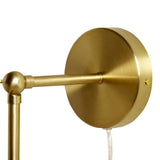 White Ceramic Wall Sconce with Adjustable Swing Arm B035P264534