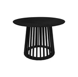 Round Coffee Table, Grille Molding, Suitable for Bedroom, Living Room, Balcony W688P202819