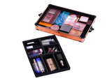 4-in-1 Draw-bar Style Interchangeable Aluminum Rolling Makeup Case-Rose Gold 14821135