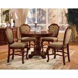 Beige and Cherry Solid Back Counter Height Stools B062P189108