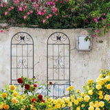 2 Pack Metal Garden Trellis 86.7" x 19.7" Rustproof Trellis for Climbing Plants Outdoor Flower W1586P268038