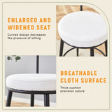 Fashionable and Comfortable - Two Sets of Ergonomic High Legged Bar Chairs,With White Fabric W1151P279690